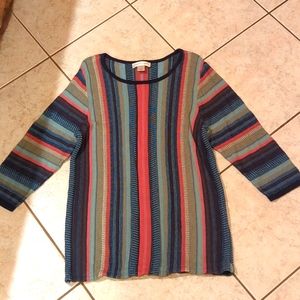 Christopher & Banks Multi Color Top Medium